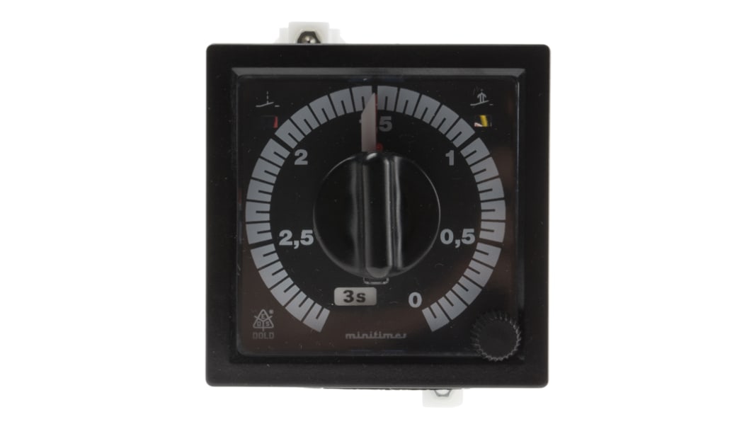 Dold EF7616 Zeitrelais, Frontplattenmontage, 0.15 s → 30h, 230V ac, 2 Kont. Einfach, 1-poliger Wechsler