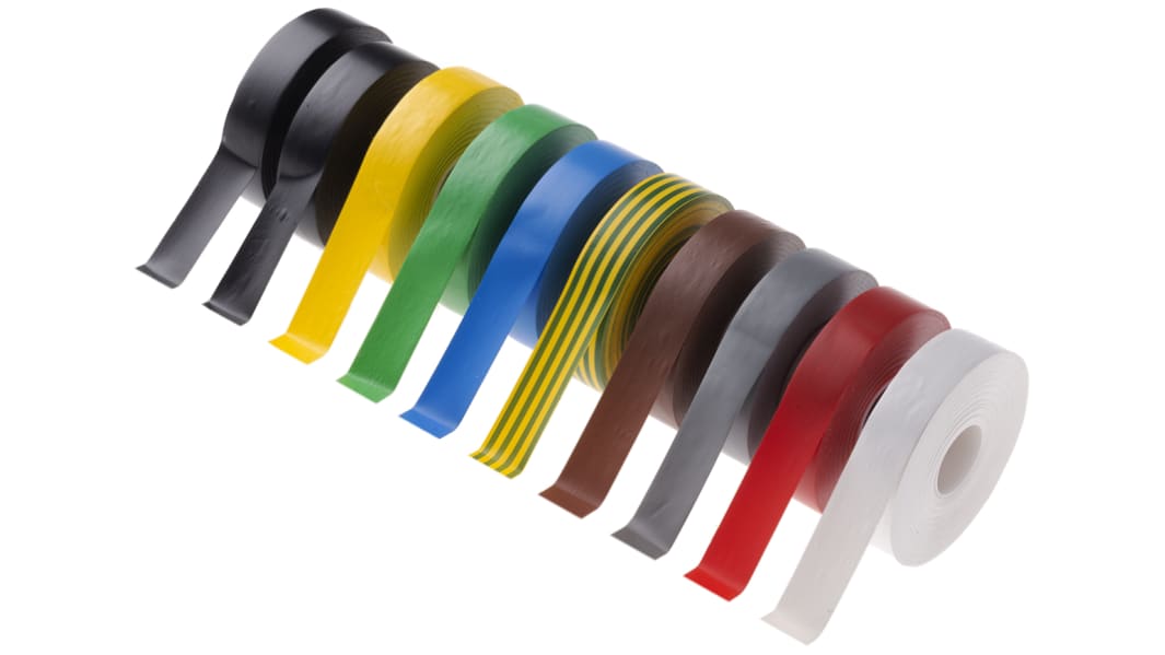 Ruban isolant Advance Tapes AT7 en PVC Assorties, 33m x 19mm