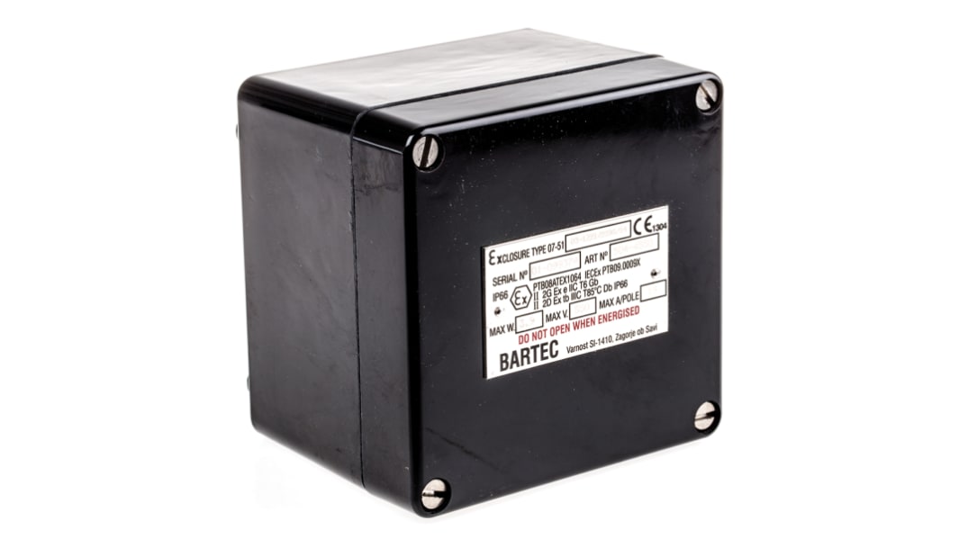 Boîte de jonction 122 x 120 x 90mm, IP66, ATEX