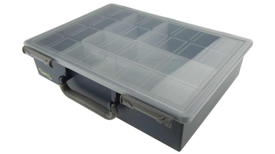 Contenitore modulare Raaco in PP, 6 scomparti, 78mm x 338mm x 261mm