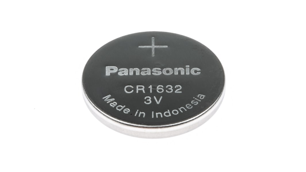 Pile bouton CR1632 Panasonic, 3V, 16mm