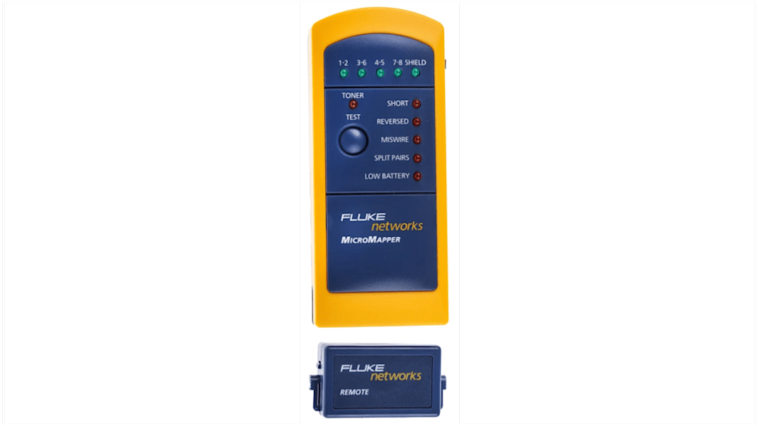 Fluke Networks MICROMAPPER Netzwerktester mit Tonsignal, Kabelprüfgerät, RJ11, RJ45