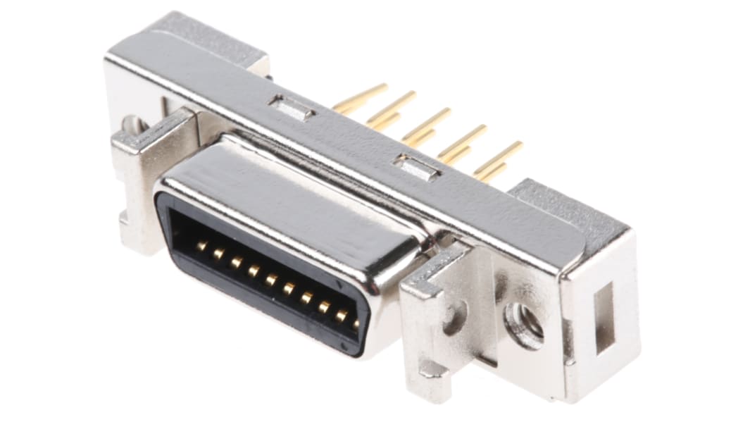Connecteur SCSI 3M, 20 Contacts, Femelle, au pas de 2.54mm, Traversant