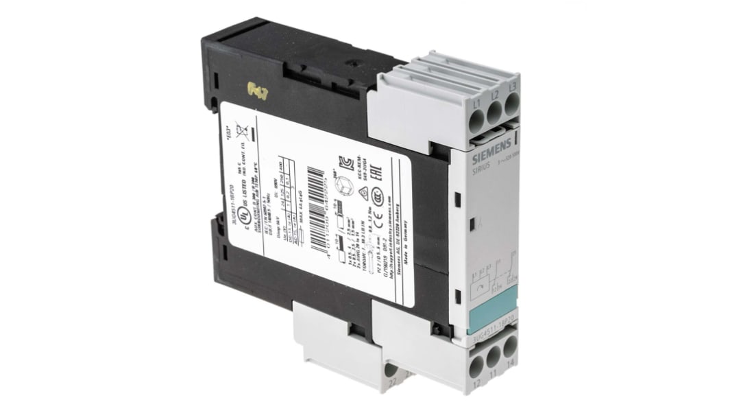 Siemens モニタリングリレー, DPDT, DINレール, 3UG4511-1BP20