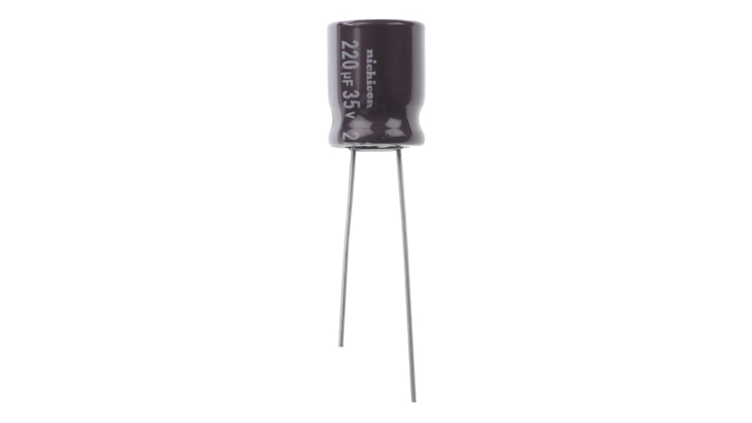 Condensateur Nichicon série PS, Aluminium électrolytique 220μF, 35V c.c.