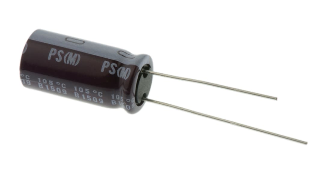 Nichicon PS, THT Aluminium-Elektrolyt Kondensator 470μF ±20% / 35V dc, Ø 10mm x 20mm, bis 105°C