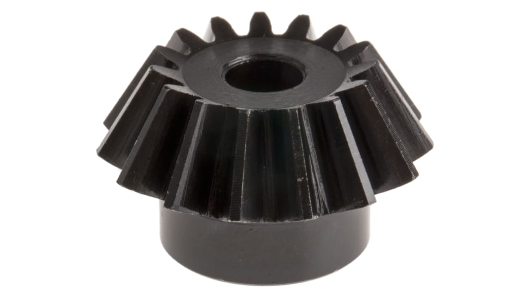 RS PRO Stahl Winkelgetriebe Zahnrad, 20°, Fase, 2:1 Modul 2, 15 Zähne, Teilung 2mm, Bohrung 8mm