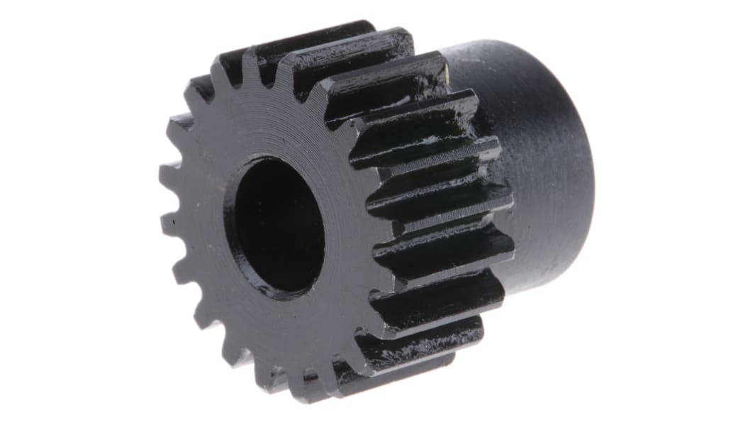 RS PRO Steel 20 Teeth Spur Gear, 1 Module, 8mm Bore Diam, 20mm Pitch Diam, 16mm Hub Diam