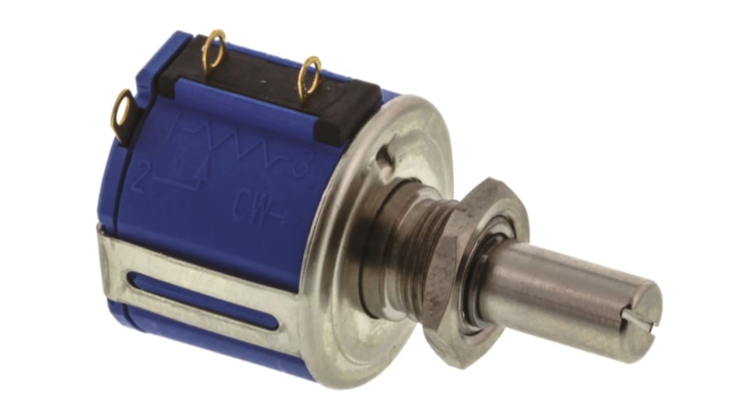 Bourns 3540, Tafelmontage 10-Gang  Dreh Potentiometer 20kΩ ±5% / 2W , Schaft-Ø 6,35 mm