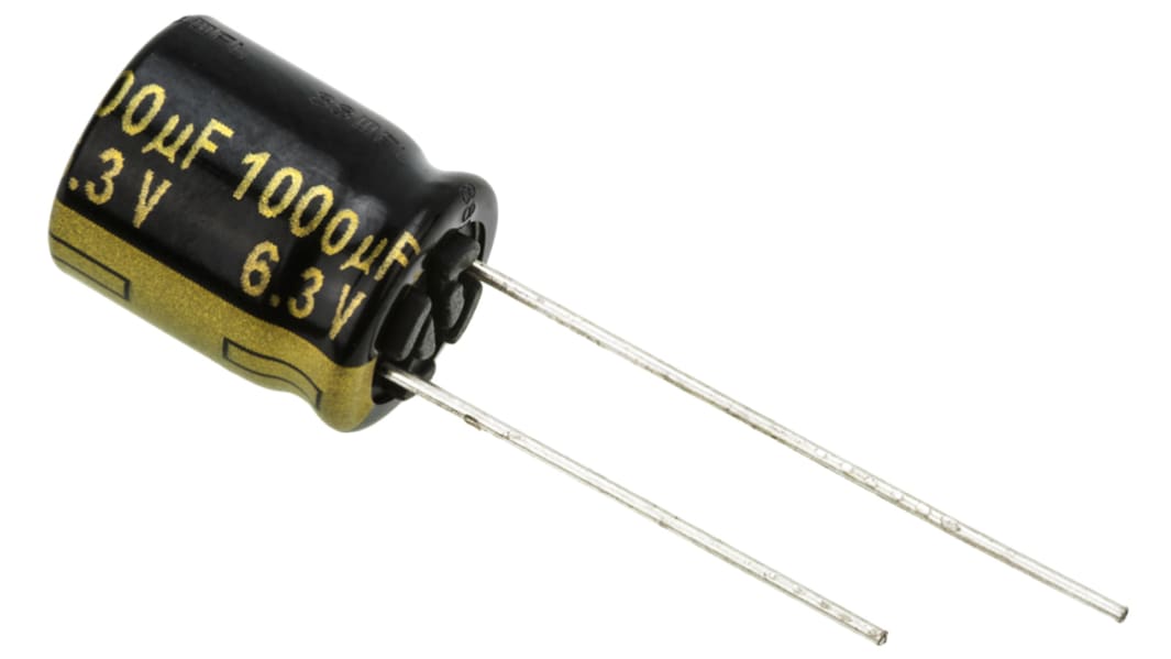 Condensateur Panasonic série FM-A, Aluminium électrolytique 1000μF, 6.3V c.c.