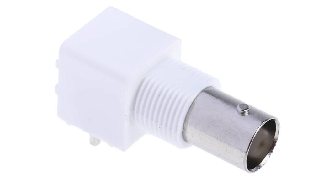 RS PRO, Jack PCB Mount BNC Connector, 50Ω, Through Hole Termination, Right Angle Body