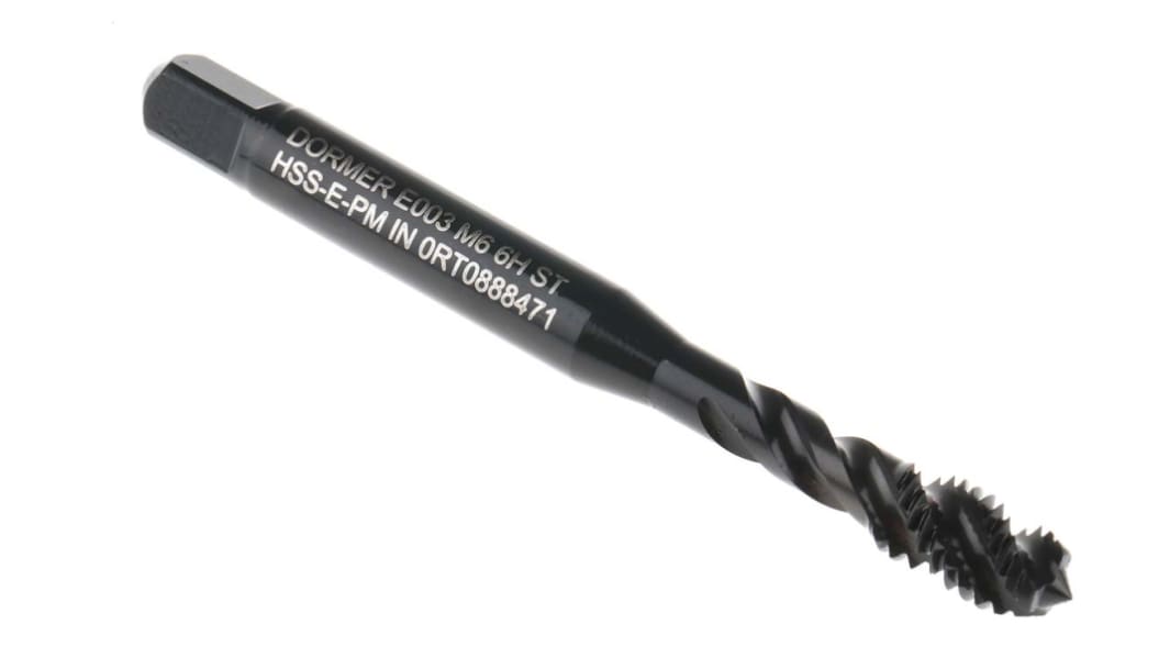 Taraud M6, pas de 1.0mm, Métrique, HSS-XS1, Taraud machine