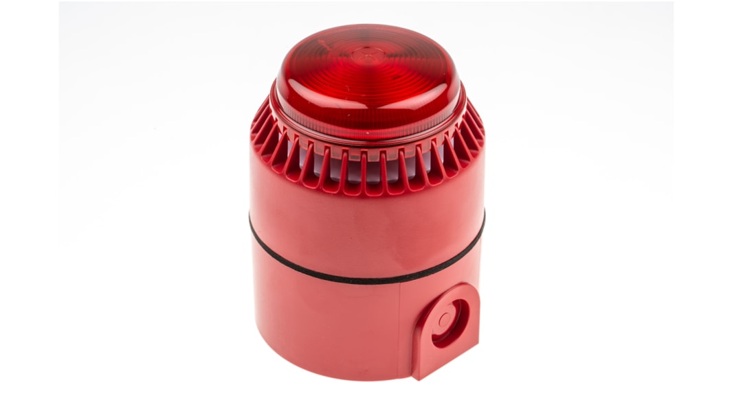 Eaton Red Sounder Beacon, 18 → 24 V dc, IP55, IP65, Wall Mount, 101dB at 1 Metre