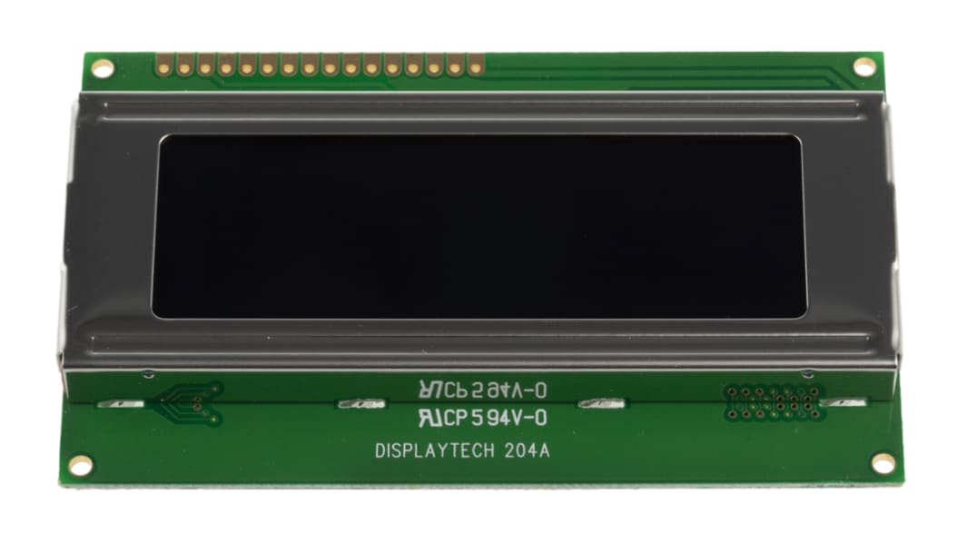 Afficheur monochrome LCD Displaytech, Alphanumérique, 4 lignes de 20 caractères