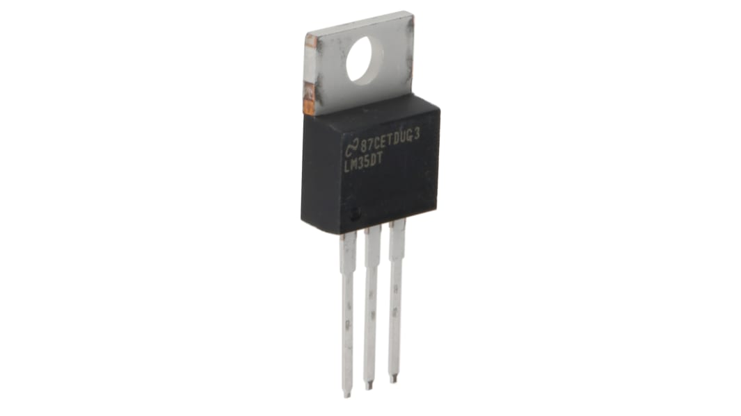 TI Spannung Temperatursensor ±0.6°C THT, 3-Pin, Analog 0 bis +100 °C.