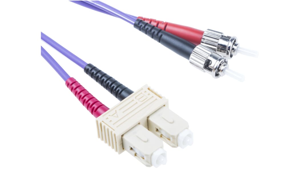 RS PRO LWL-Kabel 2m Multi Mode Patchkabel Violett 50/125μm SC ST