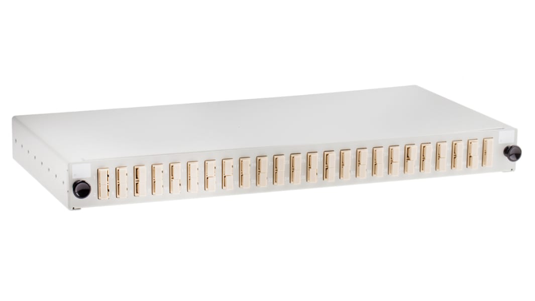 Patch panel per fibra ottica, RS PRO, 24 porte, SC, Multimode, Duplex, 1U, Scorrevole