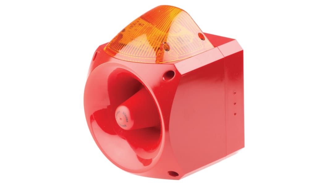 Segnalatore acustico e luminoso Klaxon serie Nexus, Ambra, 10 → 60 V c.c., 120dB a 1 m