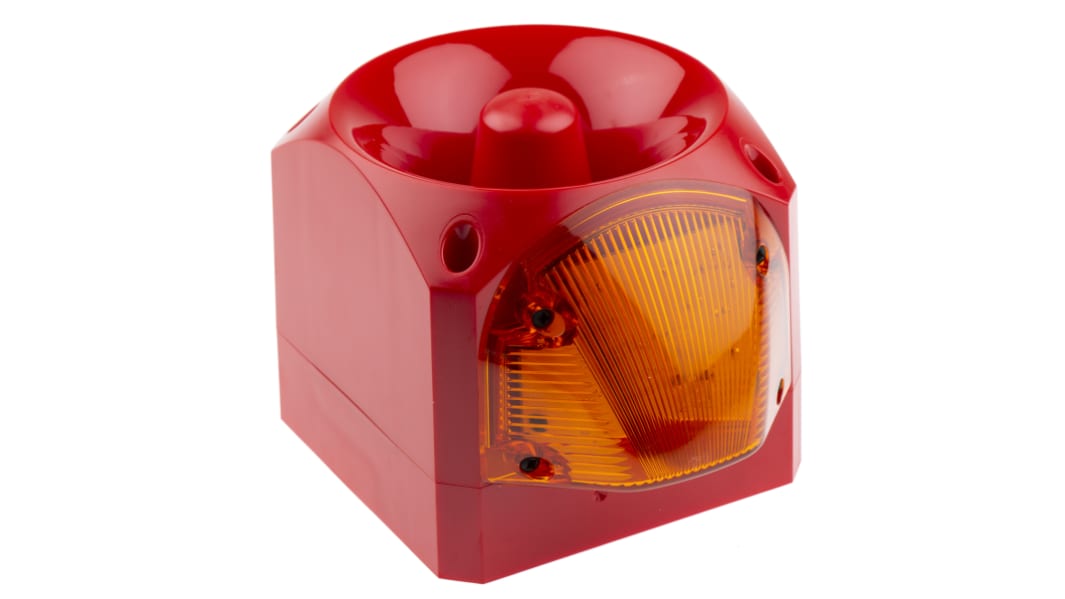 Segnalatore acustico e luminoso Klaxon serie Nexus, Ambra, 110, 230 V c.a., 105dB a 1 m