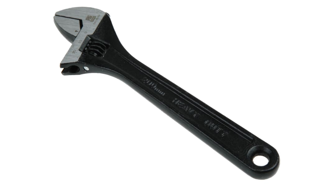 RS PRO Adjustable Spanner, 203.2 mm Overall, 26.8mm Jaw Capacity, Metal Handle