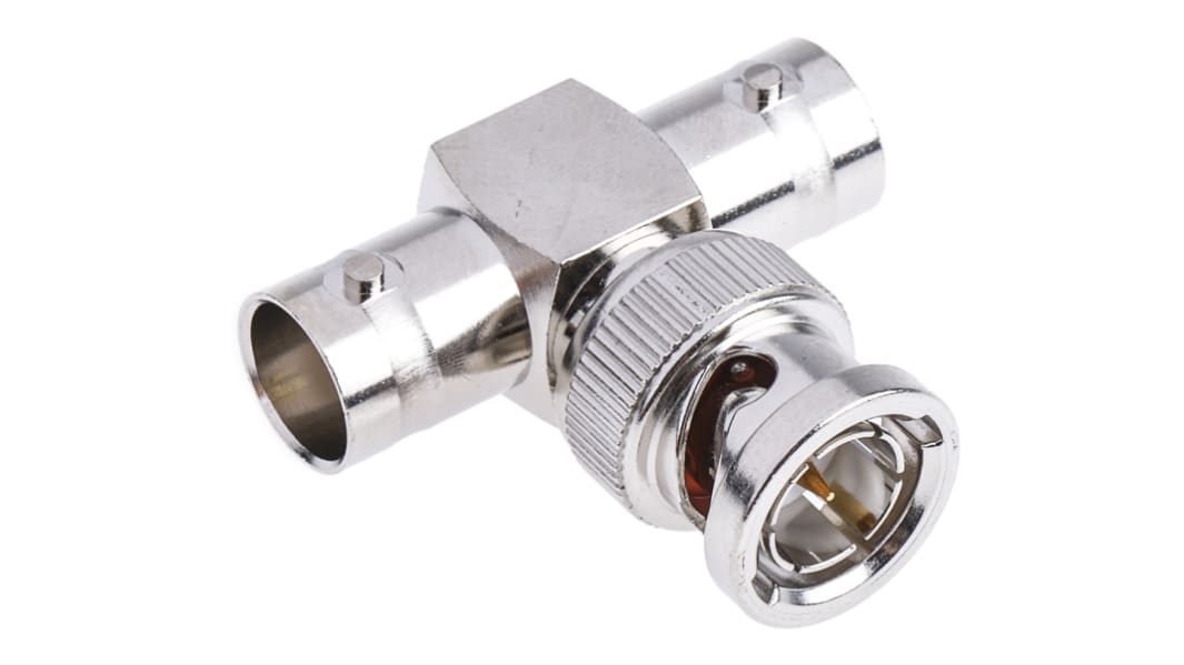 RS PRO HF Adapter, BNC - BNC, 75Ω, Male - Weiblich, T-Abzweig