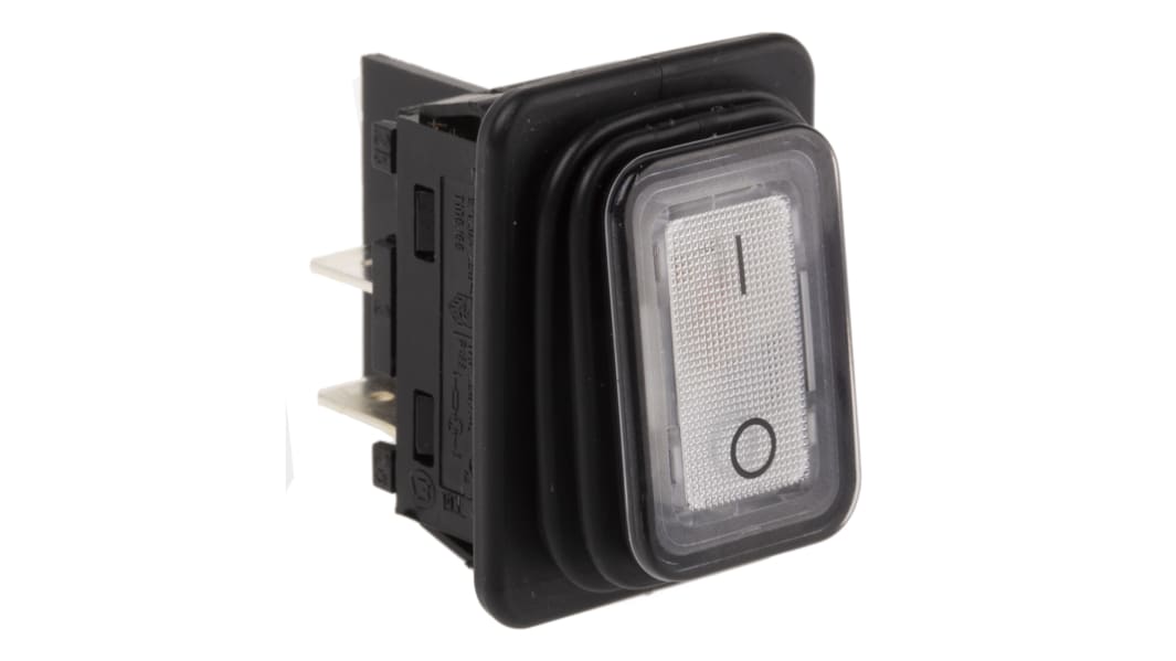 Marquardt Illuminated DPST, On-Off Rocker Switch Panel Mount