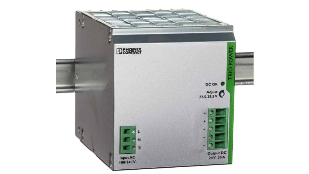 Alimentation Phoenix Contact, série TRIO-PS/1AC/24DC/20, 24V c.c.out 20A, 480W