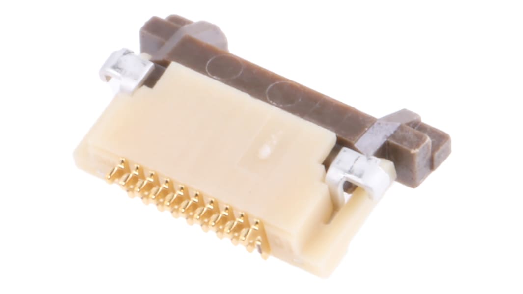 Hirose, FH12 0.5mm Pitch 10 Way Right Angle Female FPC Connector, ZIF Top Contact