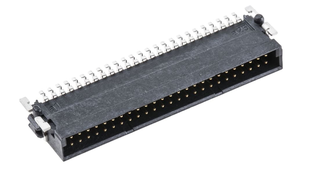 ERNI SMC Leiterplatten-Stiftleiste gewinkelt, 50-polig / 2-reihig, Raster 1.27mm, Platine-Platine,