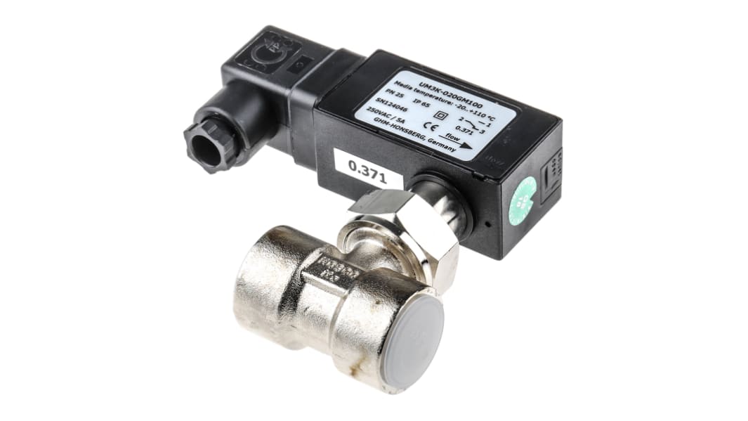 RS PRO Paddle Flow Switch for Gas, Liquid, 7.5 L/min Min, 10 L/min Max
