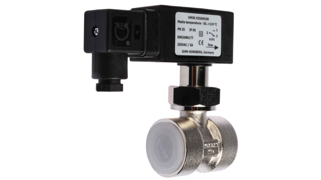 RS PRO Paddle Flow Switch for Gas, Liquid, 14 L/min Min, 18 L/min Max