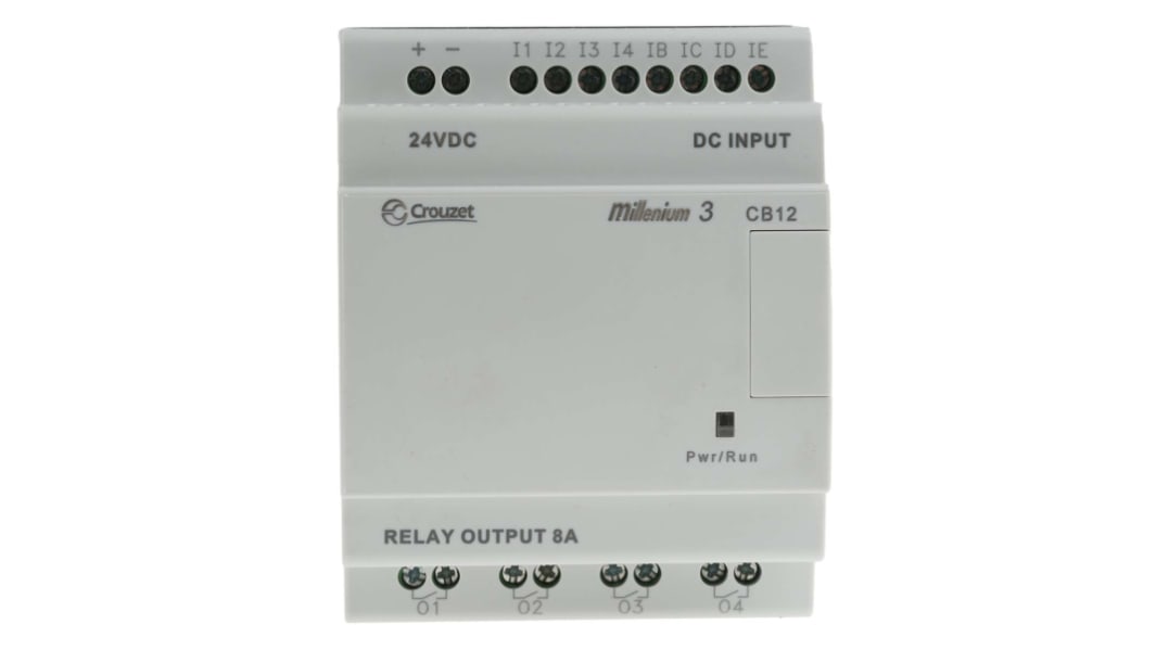 Crouzet Millenium 3 ロジックモジュール 24 V dc 8 入力 4 出力 Serial, USB