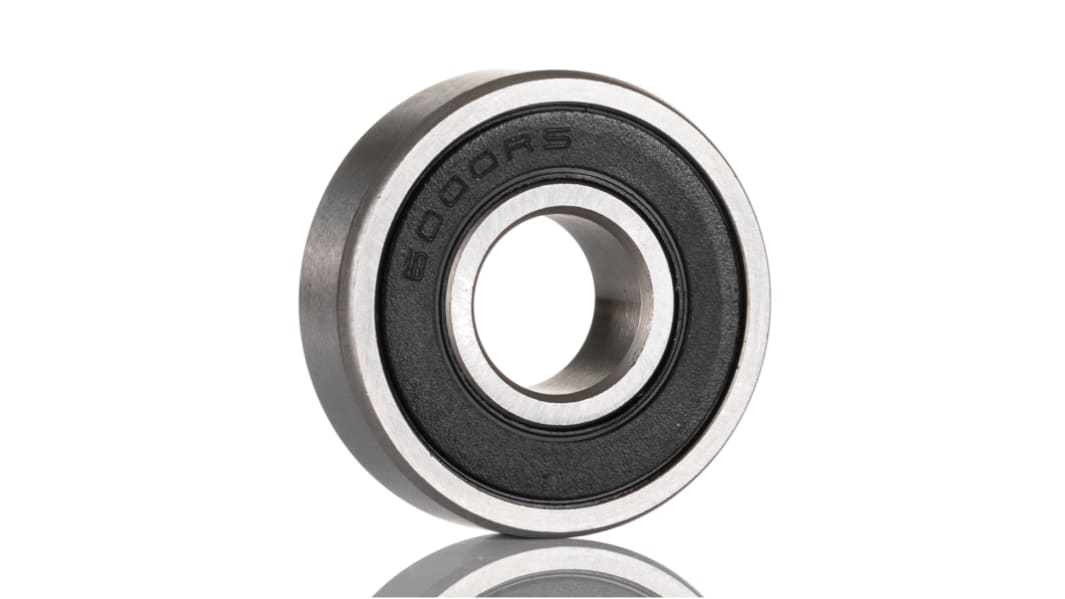 RS PRO 6000-2RS Single Row Deep Groove Ball Bearing- Both Sides Sealed 10mm I.D, 26mm O.D