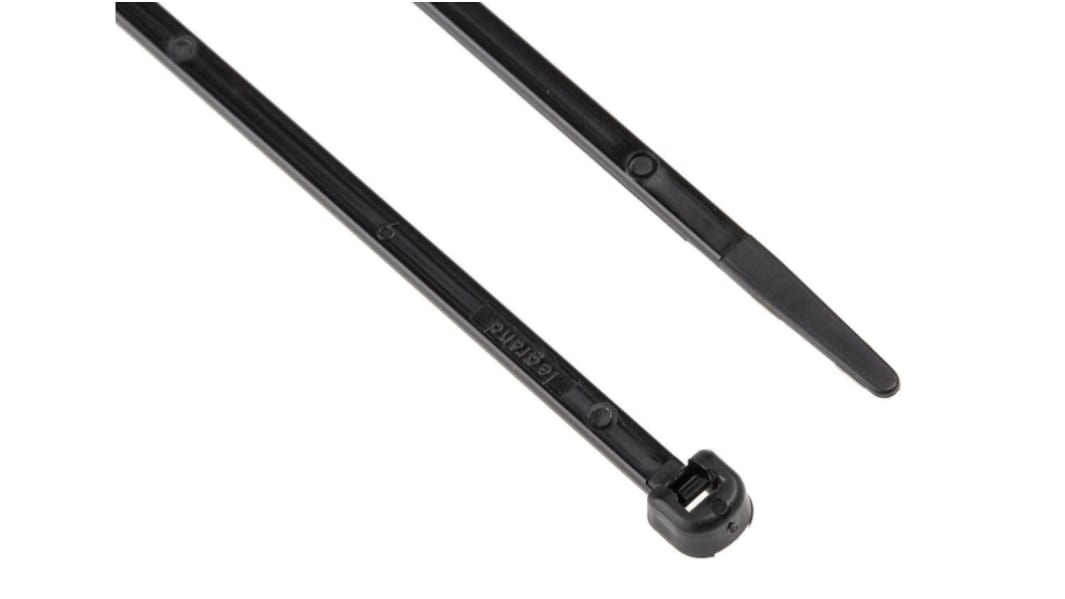 Legrand Cable Tie, 280mm x 3.5 mm, Black Nylon, Pk-100