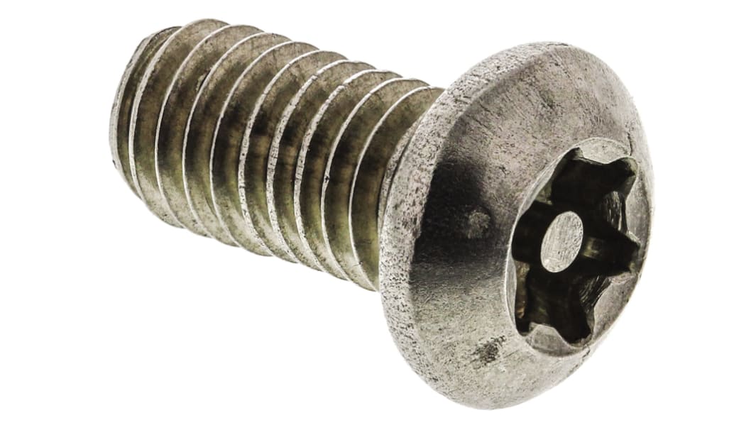 RS PRO Sicherheitsschraube Sicherheits Innensechskant Linsenkopf, Edelstahl A2 304, M6 x 12mm