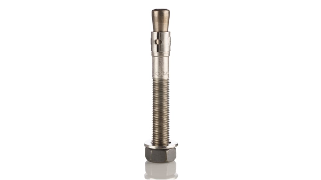 RS PRO Stainless Steel Bolt Anchor M16 x 130mm, 16mm Fixing Hole