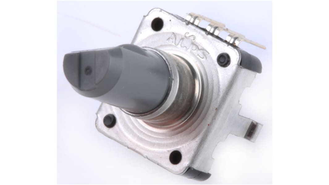 Encodeur rotatif Alps Alpine 12 impulsions, 20mm Long , Traversant
