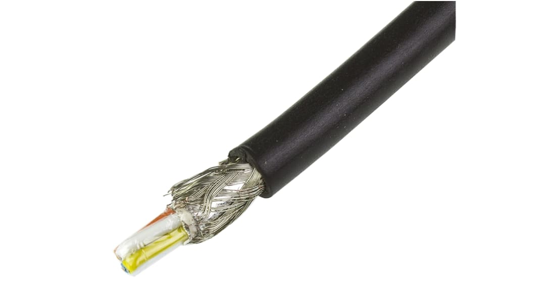 HARTING, 100m Cat5, Black, SF/UTP Shielded, Unterminated PVC Sheath