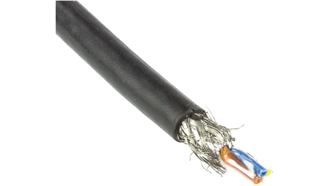 Cavo Ethernet Cat5 (SF/UTP) HARTING, guaina in PVC col. Nero, L. 20m, Senza terminazione