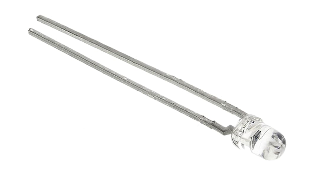 ams OSRAM THT NPN Fototransistor IR, Sichtbares Licht 12μs, 470nm → 1070nm / 4800μA, 2-Pin 3mm