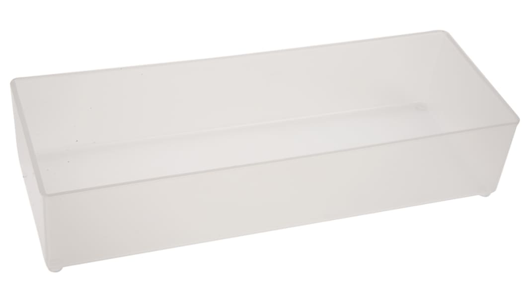Raaco Kleinteilebox, Polypropylen Transparent, 47mm x 79mm x 218mm