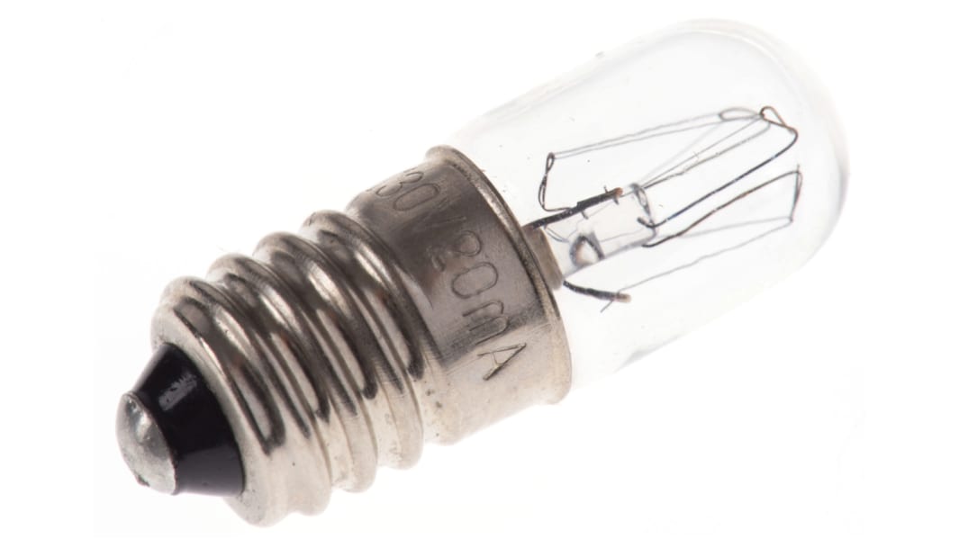 RS PRO E10 Indicator Light, Clear, 130 V, 20 mA, 3000h