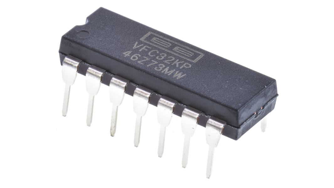 VFC32KP, Voltage to Frequency Converter 100kHz ±0.05%FSR, 14-Pin PDIP