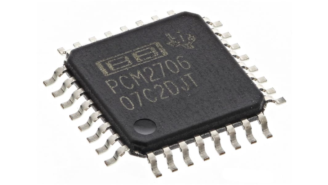 Texas Instruments 16 bit Audio-DAC PCM2706PJT, Dual 48ksps TQFP, 32-Pin, Interface Seriell