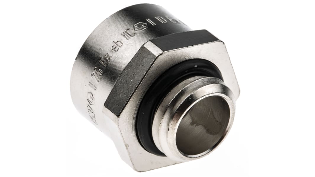Adattatore per pressacavo Lapp, Grigio, in Ottone zincato, filetto M12 → M16, IP68, ATEX