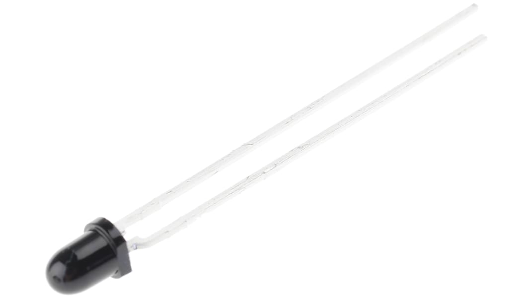 ams OSRAM THT NPN Fototransistor IR 7μs, 730nm → 1120nm / 11200μA, 2-Pin 3mm