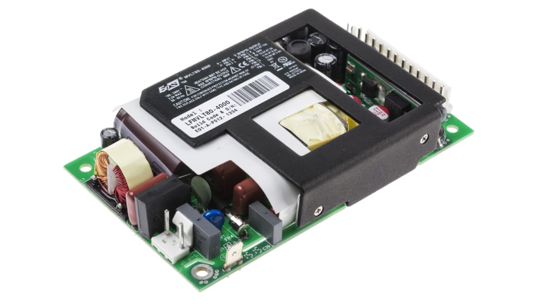 Alimentation à découpage EOS, 80W, sorties à 4 ±5 V dc, ±12 V dc, 3 A, 10 A, 800mA