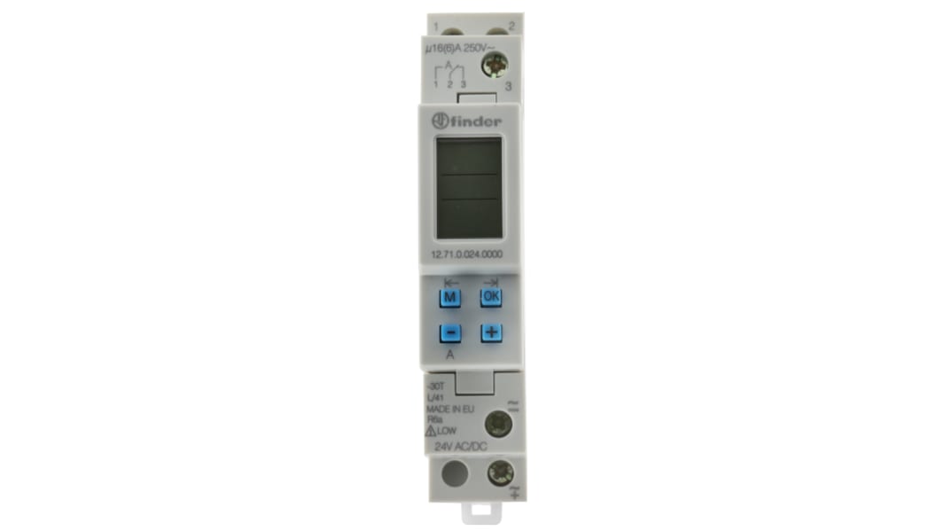 Finder Digital Time Switch 24 V ac/dc, 1-Channel