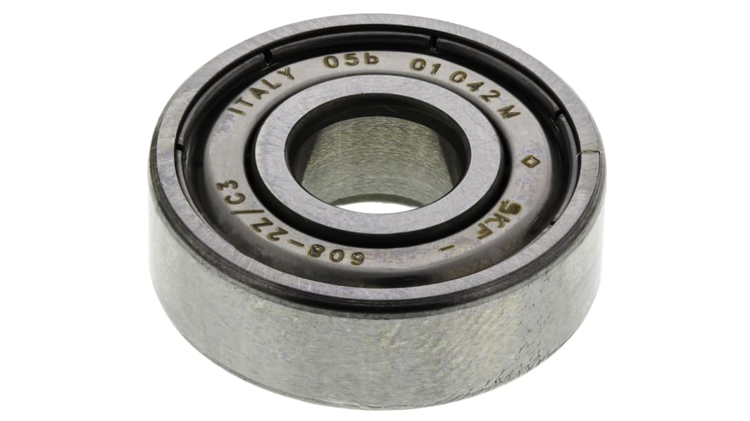 SKF 608-2Z/C3 Single Row Deep Groove Ball Bearing- Both Sides Shielded 8mm I.D, 22mm O.D