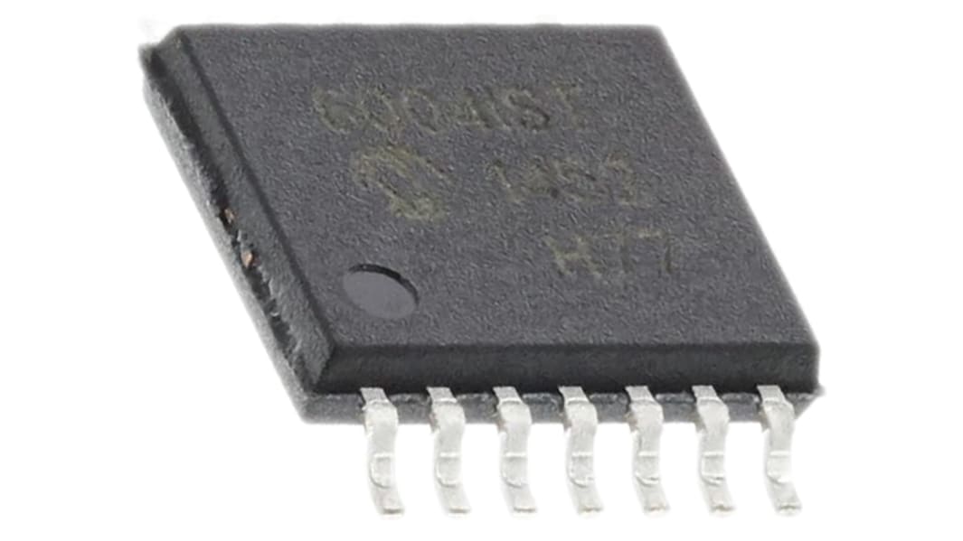 Amplificador operacional MCP6004-I/ST, 3 V, 5 V 1MHZ TSSOP, 14 pines, Entrada / salida Rail-to-Rail